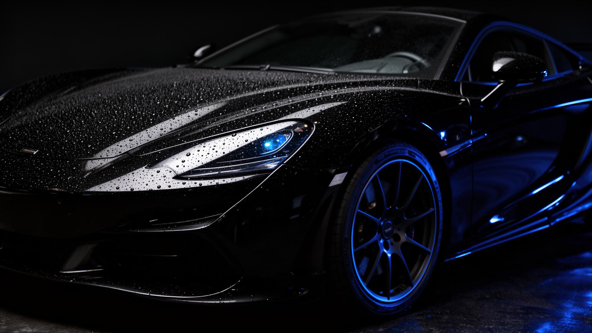 Glossy black luxury car detailed by GlossPoint